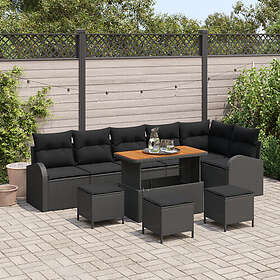 vidaXL Garden Sofa Set with Cushion with Storage 10 Pieces 3364369