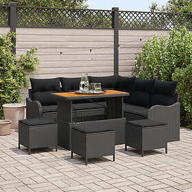 vidaXL Garden Sofa Set with Cushion 9 Pieces 3362269