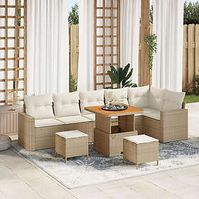 vidaXL Garden Sofa Set Height-Adjustable 9 Pieces 3361631