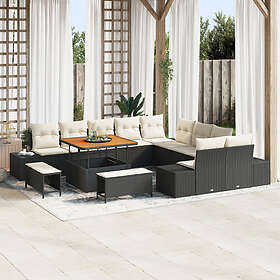 vidaXL Garden Soffset med dyna 13 Delar 3362835