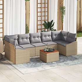 vidaXL Ensemble Canapé de Jardin avec Coussin 8 Pièces 3347798