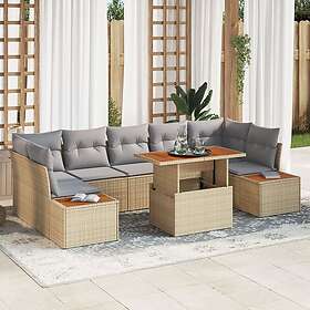vidaXL Hage sofagruppe med oppbevaring 8 Deler 3358784