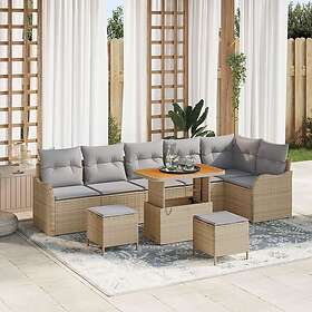 vidaXL Garden Sofa Set with Cushion 9 Pieces 3364237
