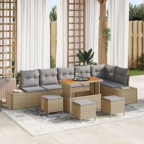 vidaXL Garden Sofa Set with Cushion 10 Pieces 3364762