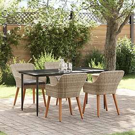 vidaXL Garden Dining Set with Cushion 5 Pieces 3261708