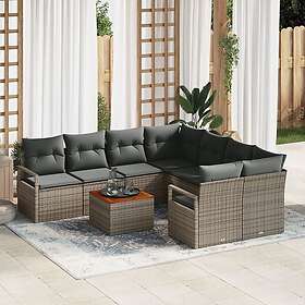 vidaXL Ensemble Canapé de Jardin avec Rangement 9 Pièces 3356354