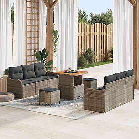 vidaXL Garden Sofa Set with Cushion 9 Pieces 3362218