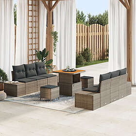 vidaXL Garden Sofa Set with Cushion 9 Pieces 3364688