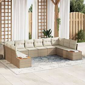 vidaXL Garden Sofa Set with Cushion 10 Pieces 3356846