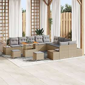 vidaXL Garden Sofa Set with Cushion 13 Pieces 3364797