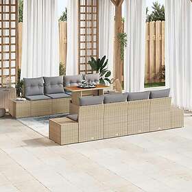vidaXL Leone Garden Sofa Set with Storage 9 Pieces 3358674