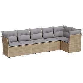 vidaXL Ensemble de Canapé de Jardin avec Coussins 6 Pièces 3217659