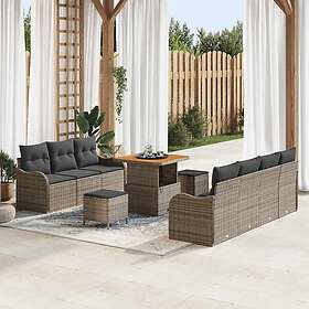vidaXL Garden Sofa Set with Cushion with Storage 10 Pieces 3364178