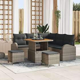 vidaXL Garden Sofa Set with Cushion with Storage 8 Pieces 3364343