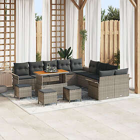 vidaXL Garden Sofa Set with Cushion with Storage 14 Pieces 3364153