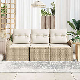 vidaXL Garden Sofa Set with Cushion 3 Pieces 3354570