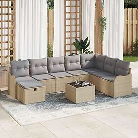 vidaXL Hage Sofasett med Pute 9 Deler 3360371