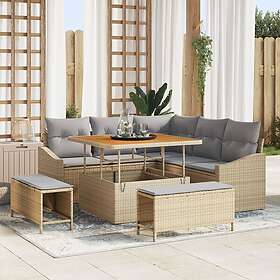 vidaXL Garden Sofa Set with Cushion 8 Pieces 3364597
