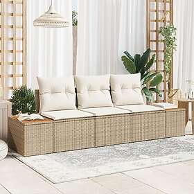 vidaXL Garden Sofa Set with Cushion 3 Pieces 3356686