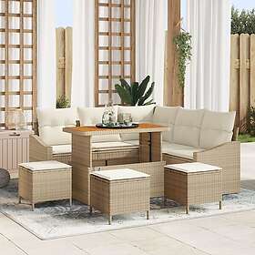 vidaXL Garden Sofa Set with Cushion 9 Pieces 3364611