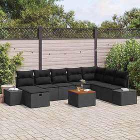 vidaXL Hage Sofasett med Pute 9 Deler 3359611
