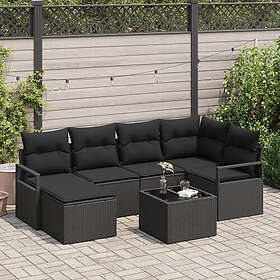 vidaXL Sofagruppe med pute 7 Deler 3346463