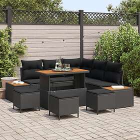 vidaXL Garden Sofa Set with Cushions 9 Pieces 3362919