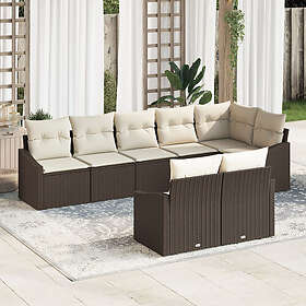 vidaXL Ensemble Canapé de Jardin avec Coussin 8 Pièces 3355437