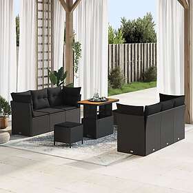 vidaXL Hage Sofasett med Pute 9 Deler 3361439