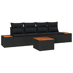 vidaXL Ensemble Canapé de Jardin avec Coussin 5 Pièces 3348019