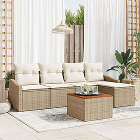 vidaXL Hage Sofasett med Oppbevaring 6 Deler 3356489