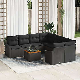 vidaXL Garden Sofa Set with Cushion 9 Pieces 3347814