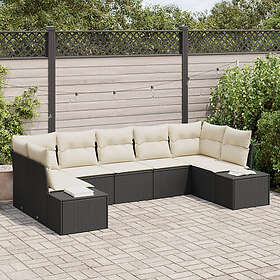 vidaXL Hage Sofasett med Oppbevaring 7 Deler 3355876