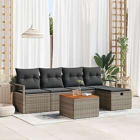 vidaXL Ensemble de Canapé de Jardin avec Coussin 6 Pièces 3359531