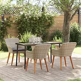 vidaXL Ensemble de Salle à Manger de Jardin avec Coussin 5 Pièces 3261707