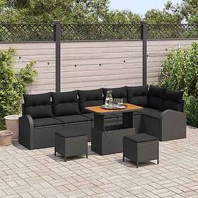 vidaXL Garden Sofa Set with Cushion with Storage 9 Pieces 3364364