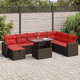 vidaXL Garden Sofa Set with Cushions 9 Pieces 3327844