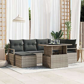 vidaXL Garden Sofa Set with Cushions 7 Pieces 3348855