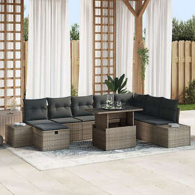 vidaXL Garden Sofa Set Height-Adjustable 9 Pieces 3361228