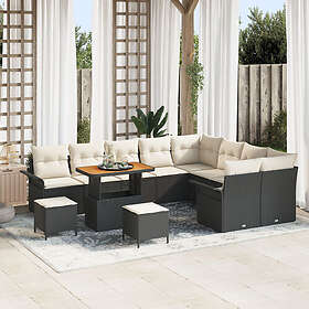 vidaXL Garden Sofa Set with Cushion and Pillow 12 Pieces 3364125