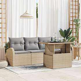 vidaXL Hage Sofasett med Pute 5 Pieces 3357283