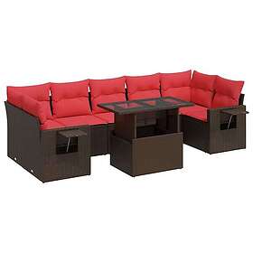 vidaXL Ensemble de Canapé de Jardin avec Coussins 8 Pièces 3326445