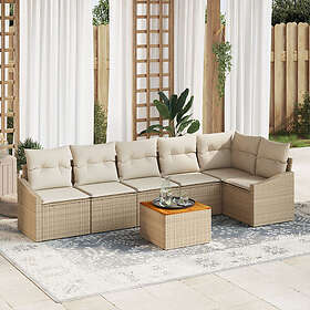 vidaXL Garden Sofa Set with Cushion 7 Pieces 3347841