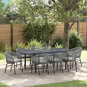 vidaXL Garden Dining Set 9 Pieces 3378833