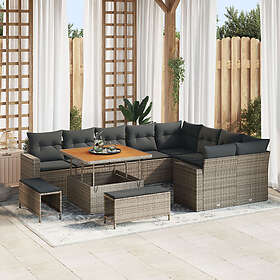vidaXL Leone Garden Sofa Set Height-Adjustable 12 Pieces 3361648