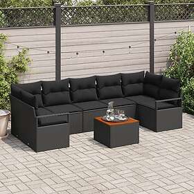 vidaXL Hage Sofasett med Oppbevaring 8 Deler 3356343