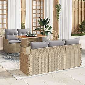 vidaXL Hage Sofasett med Oppbevaring 6 Deler 3358135