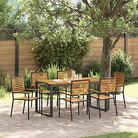 vidaXL Garden Dining Set 7 Pieces 3365478