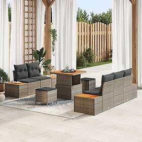 vidaXL Leone Garden Sofa Set with Cushion 8 Pieces 3364808