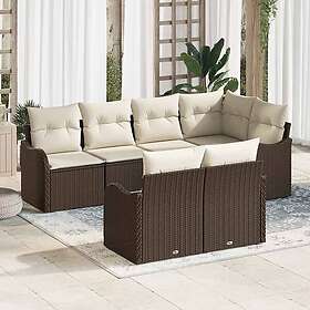 vidaXL Hage sofagruppe med puter 4 Deler 3345738